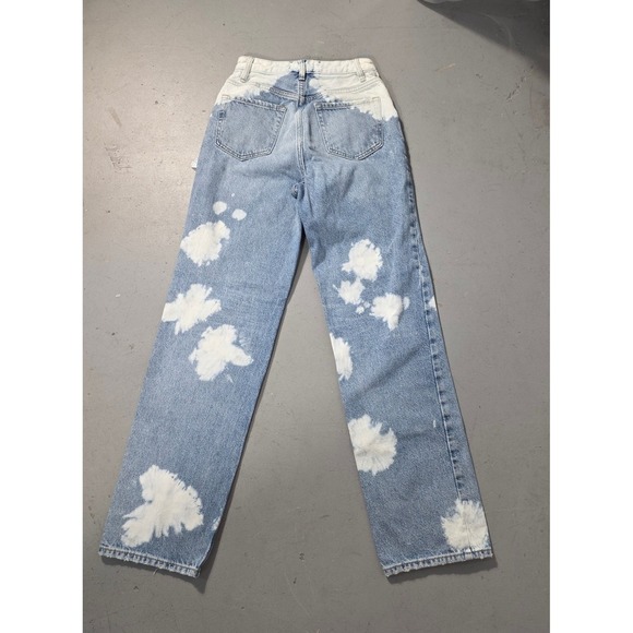 Pacsun 90s Boyfriend Jeans Light Wash Bleach Tie Dye Denim Size 25 - Picture 8 of 14